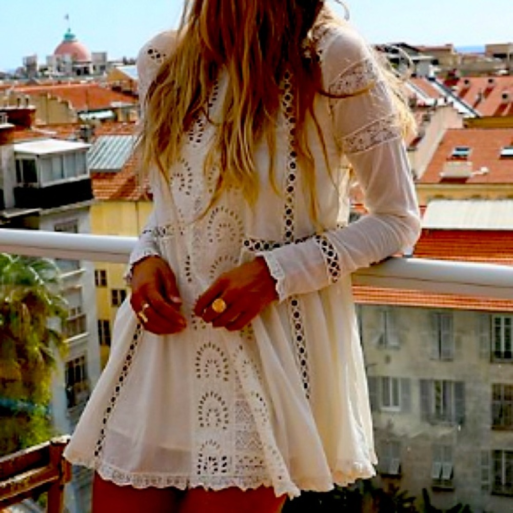 FREE PEOPLE BLACK ALL EYES ON YOU MINI DRESS XS - Picture 4 of 16